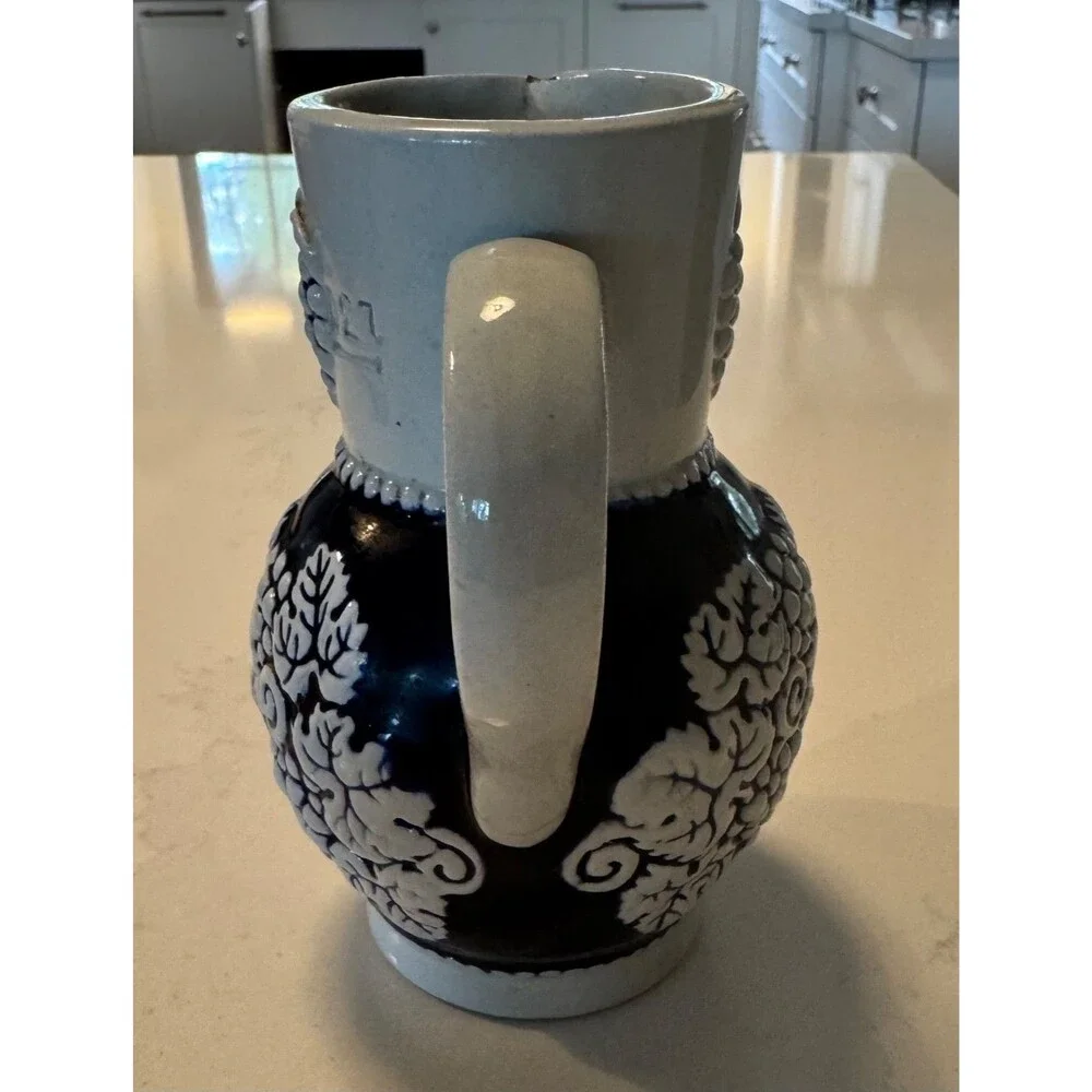 Vintage Marzi & Remy German salt-glazed stoneware Wine Pitcher
